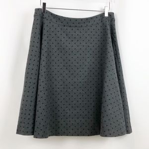 Boden grey skirt with black polka dots